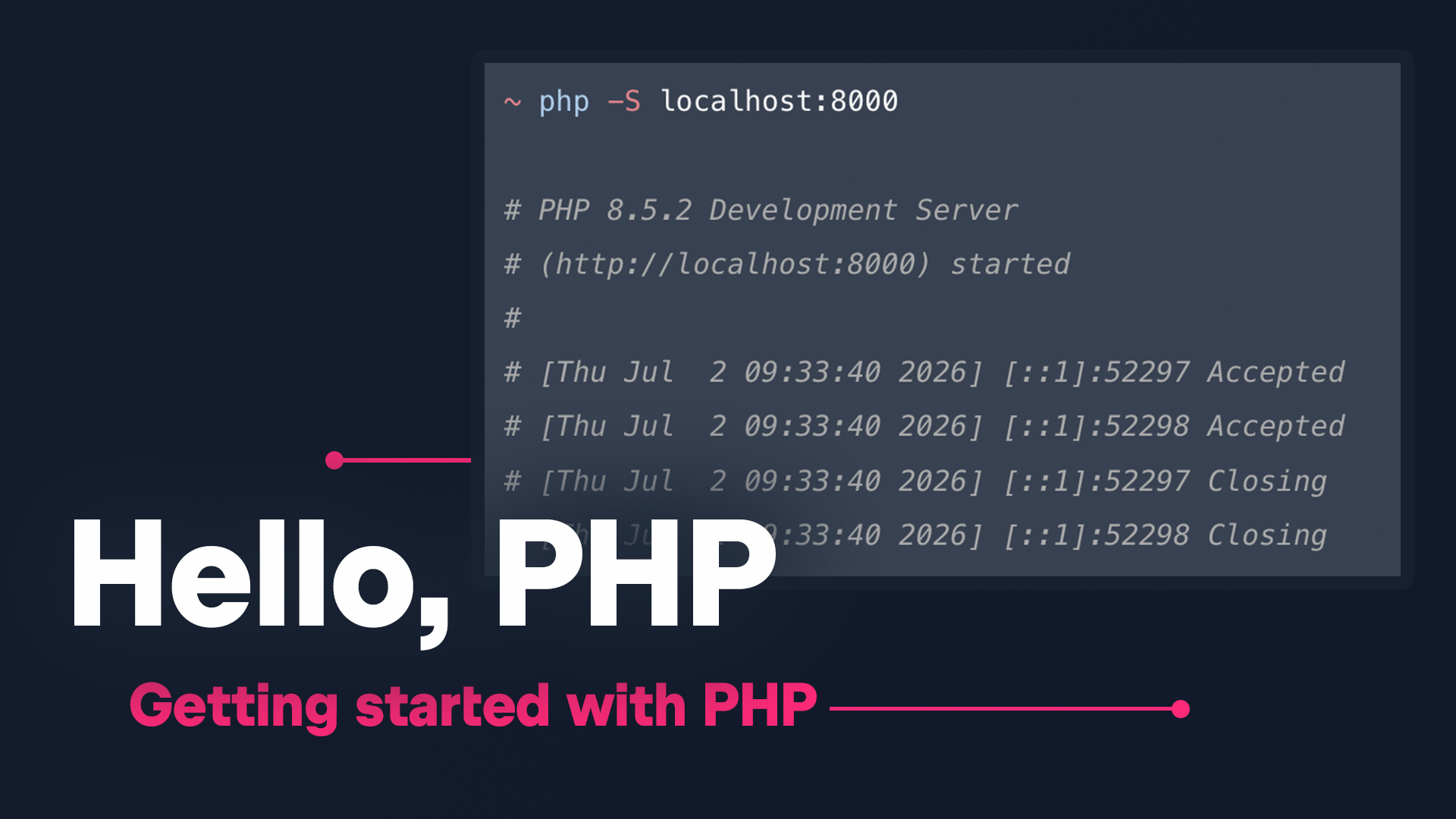  Getting started with PHP 